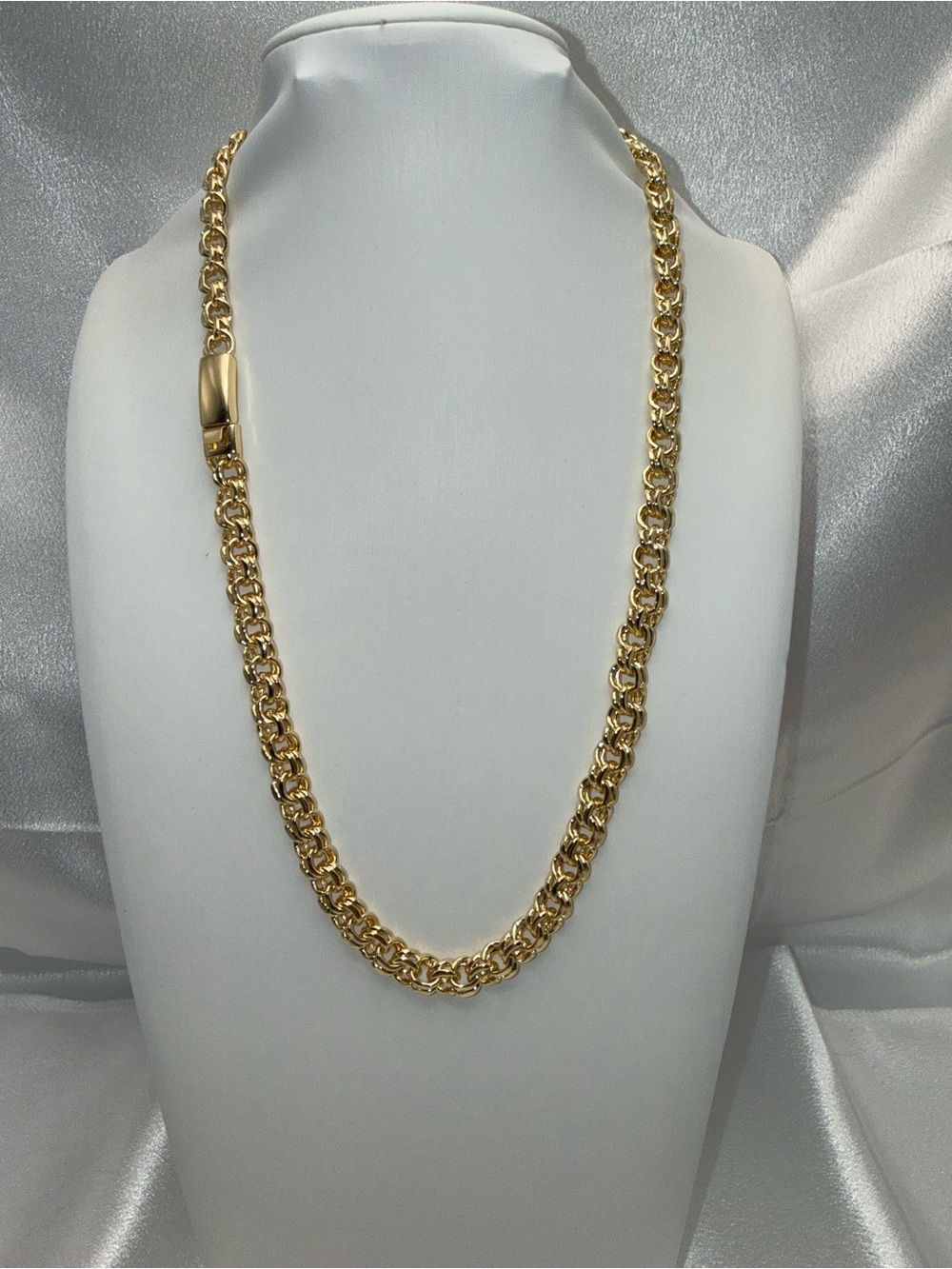 22” 18K Gold Dipped Rolo Link Necklace – 8.4mm
